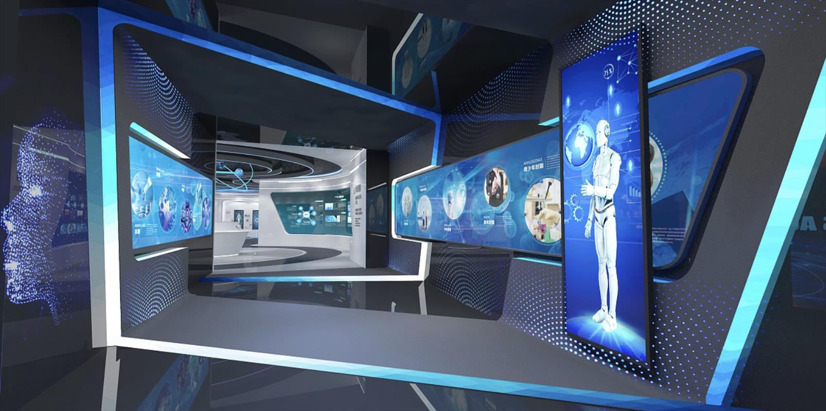 干細胞科普館展廳內容：從多能到全能：干細胞技術的四次進化，如何改寫人類健康未來？｜思威圖數字｜生物科技展廳｜再生醫學展廳